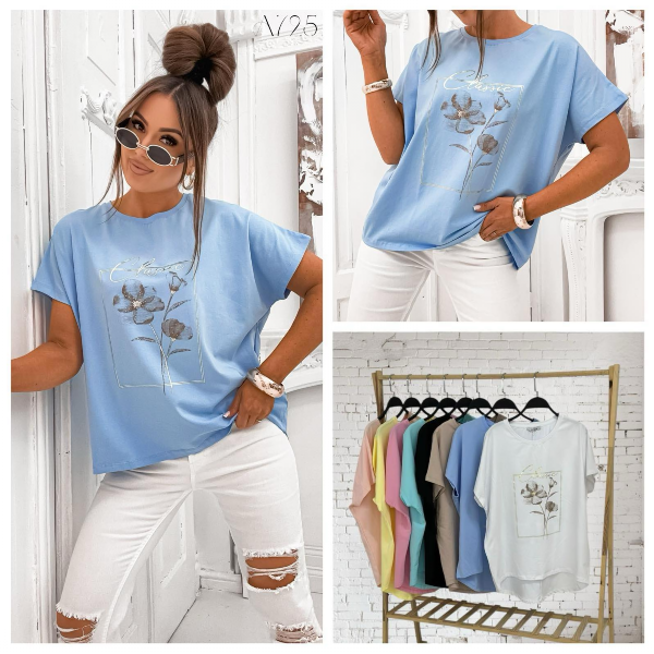 Bluzki damskie Roz Standard, Mix Kolor Paczka 10 szt